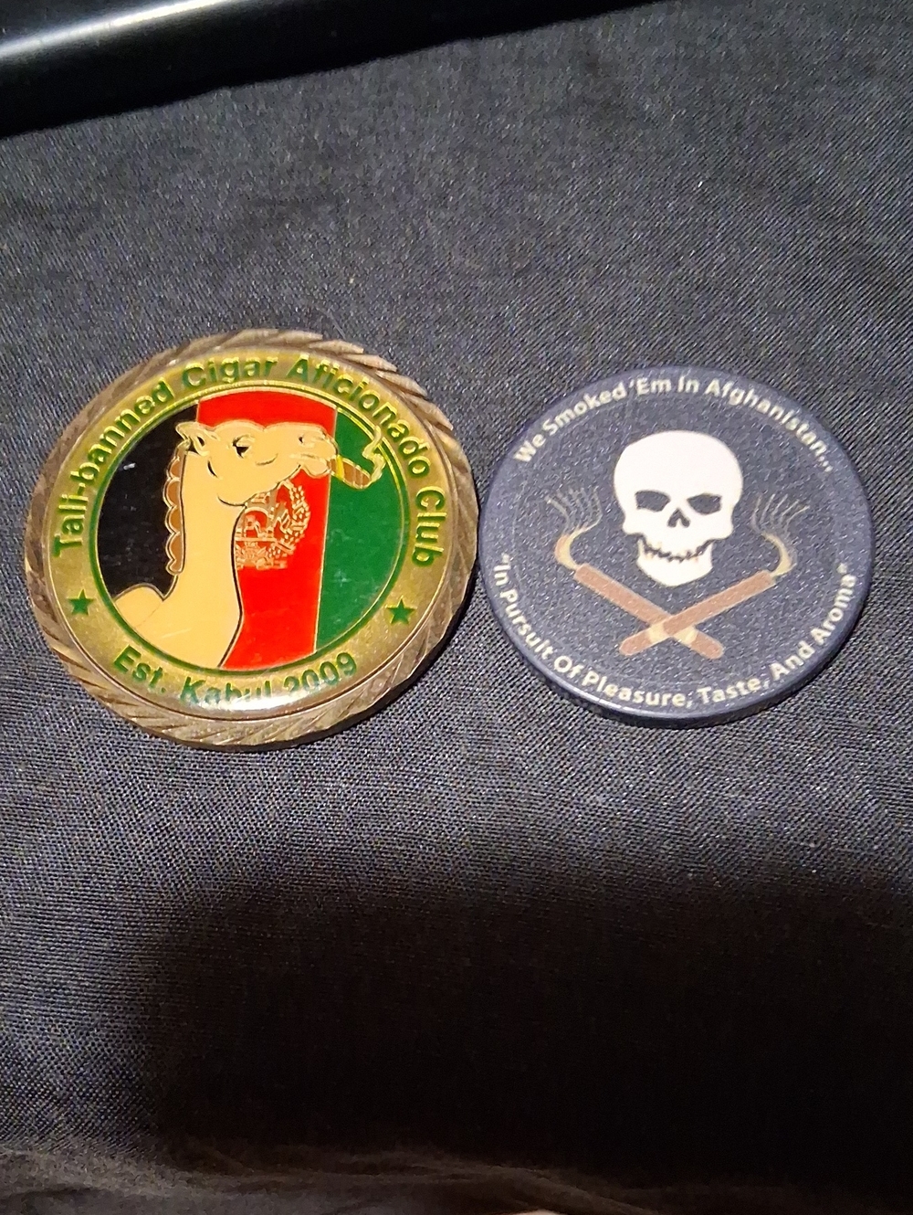 U.S.Servicemans Cigar Club "Challenge Coins" (2) 2009